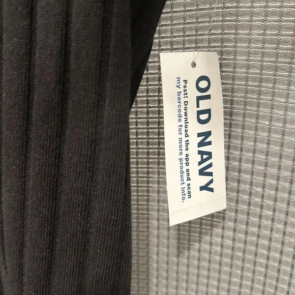 NWT Old Navy Black Fit Flare Rib Knit Long Sleeve Mini Dress Womens Sz Medium - Picture 4 of 8